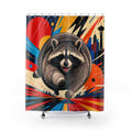 Jimothy Raccoon Pop Art Sprint Shower Curtain