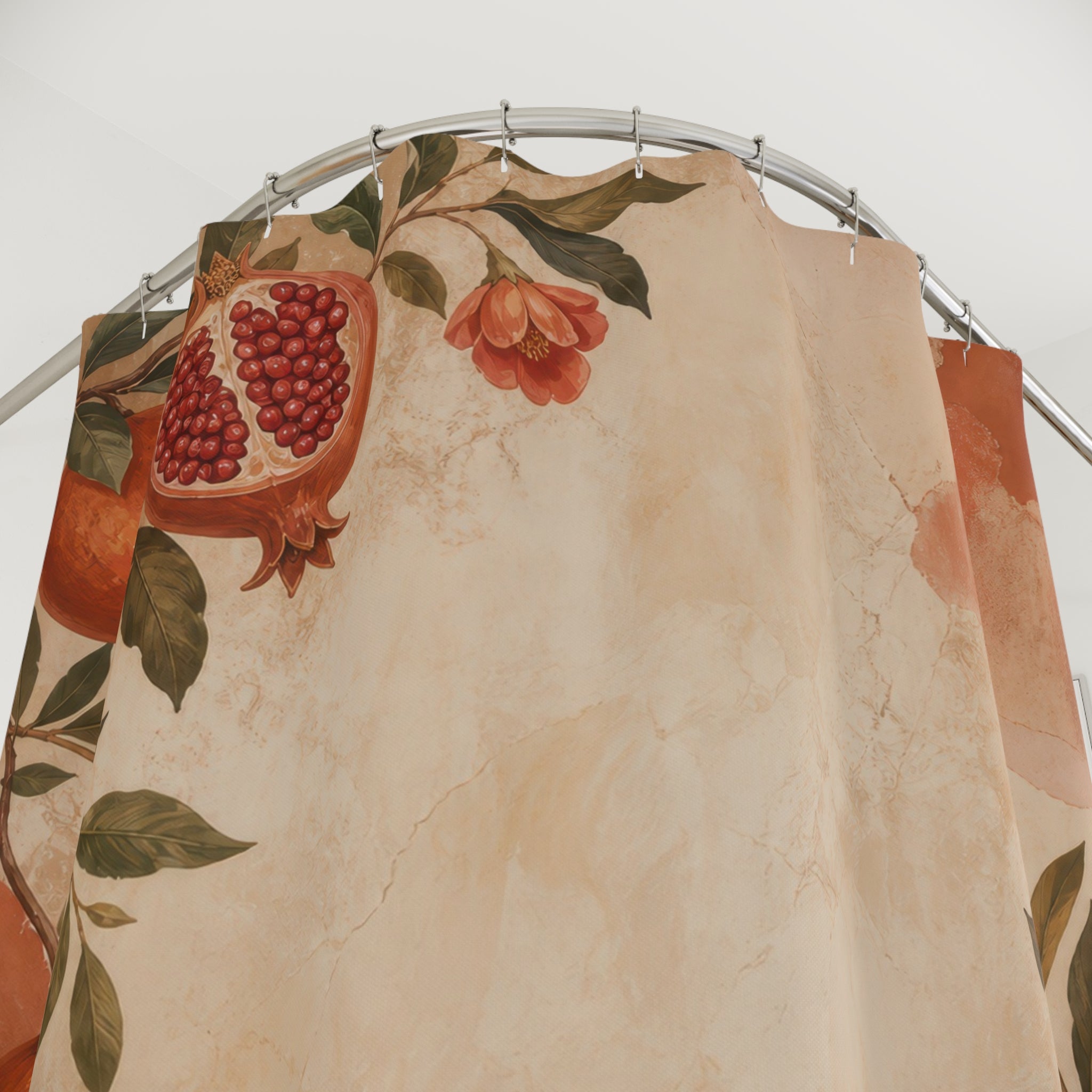 Terracotta Pomegranate Orchard Shower Curtain
