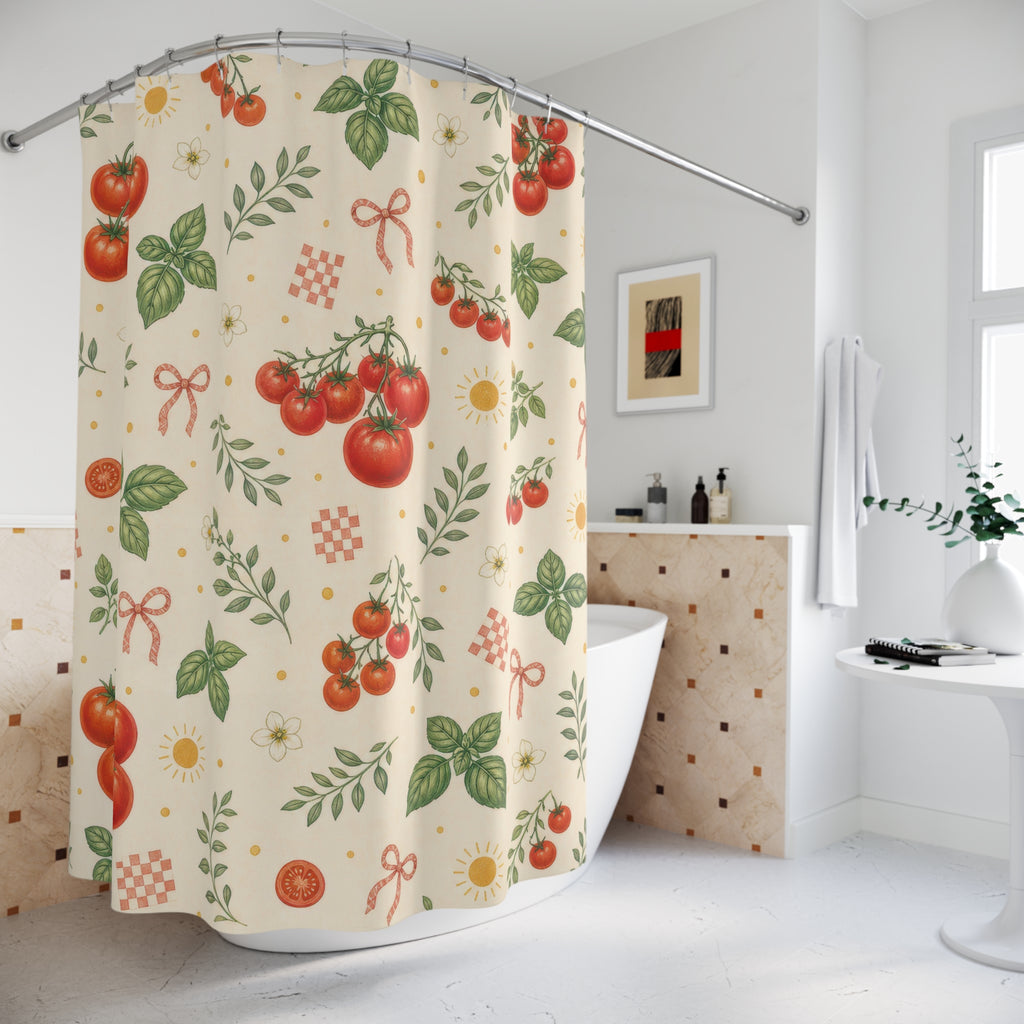 Tomato Girl Shower Curtain