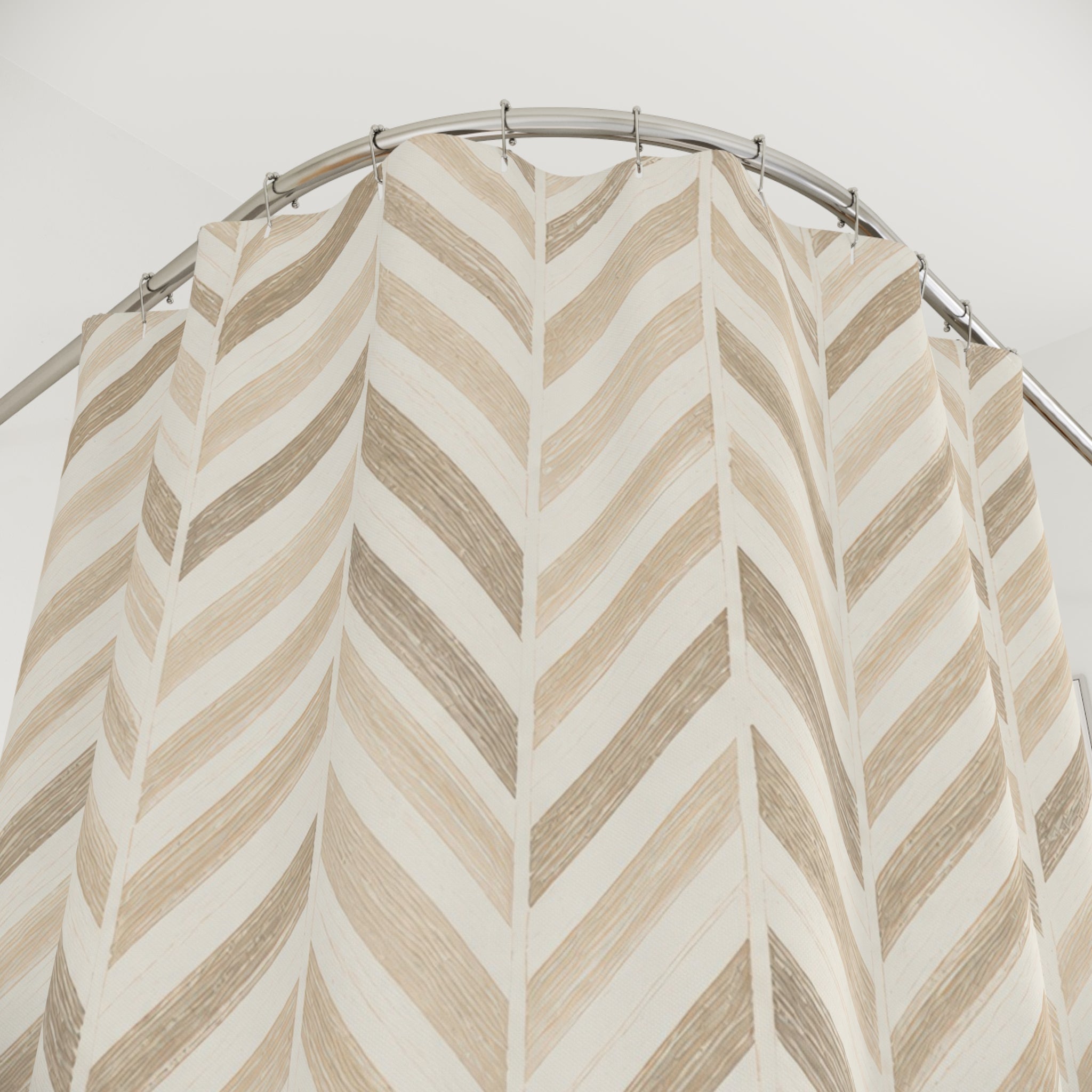 Herringbone Chevron Stripe Shower Curtain