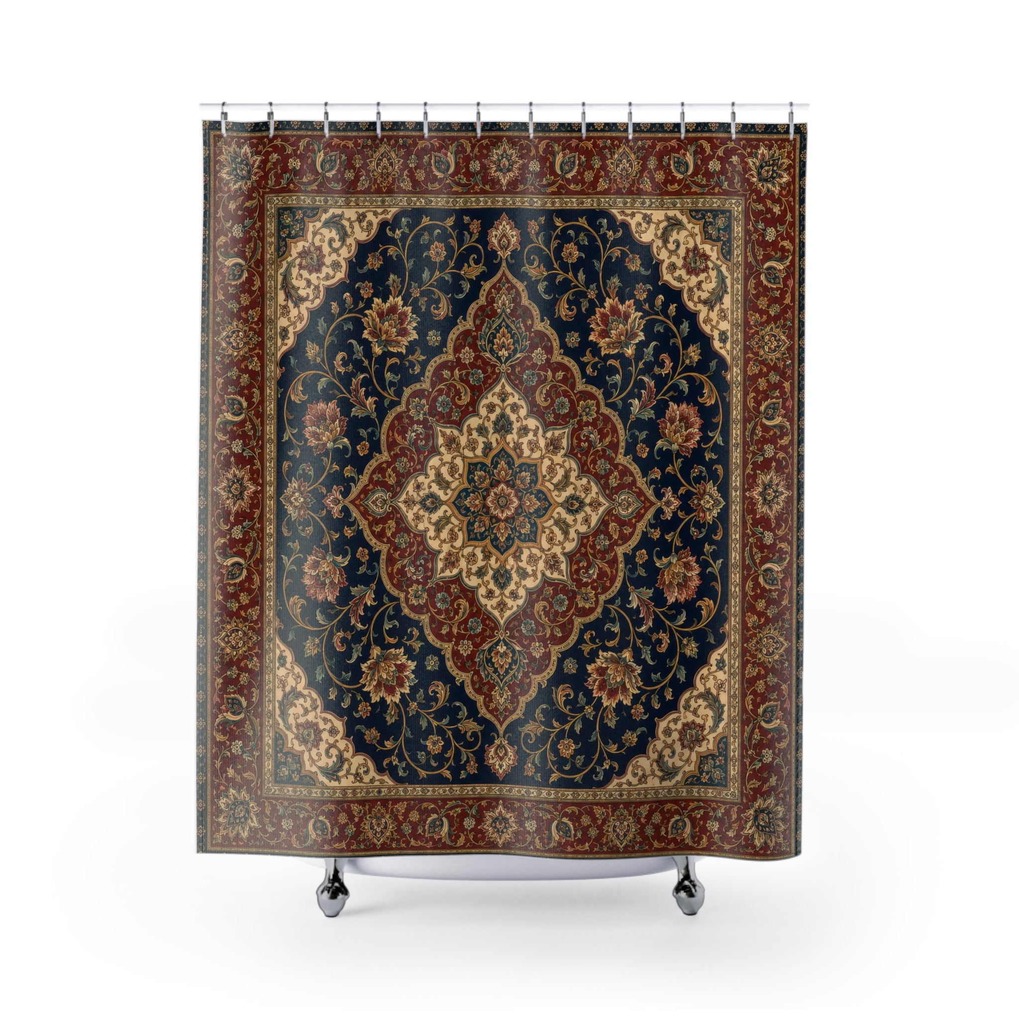 Persian Shower Curtain: Vintage Boho Medallion