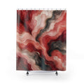 Red Marble Shower Curtain