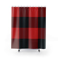 Buffalo Check Shower Curtain: Red Black Plaid