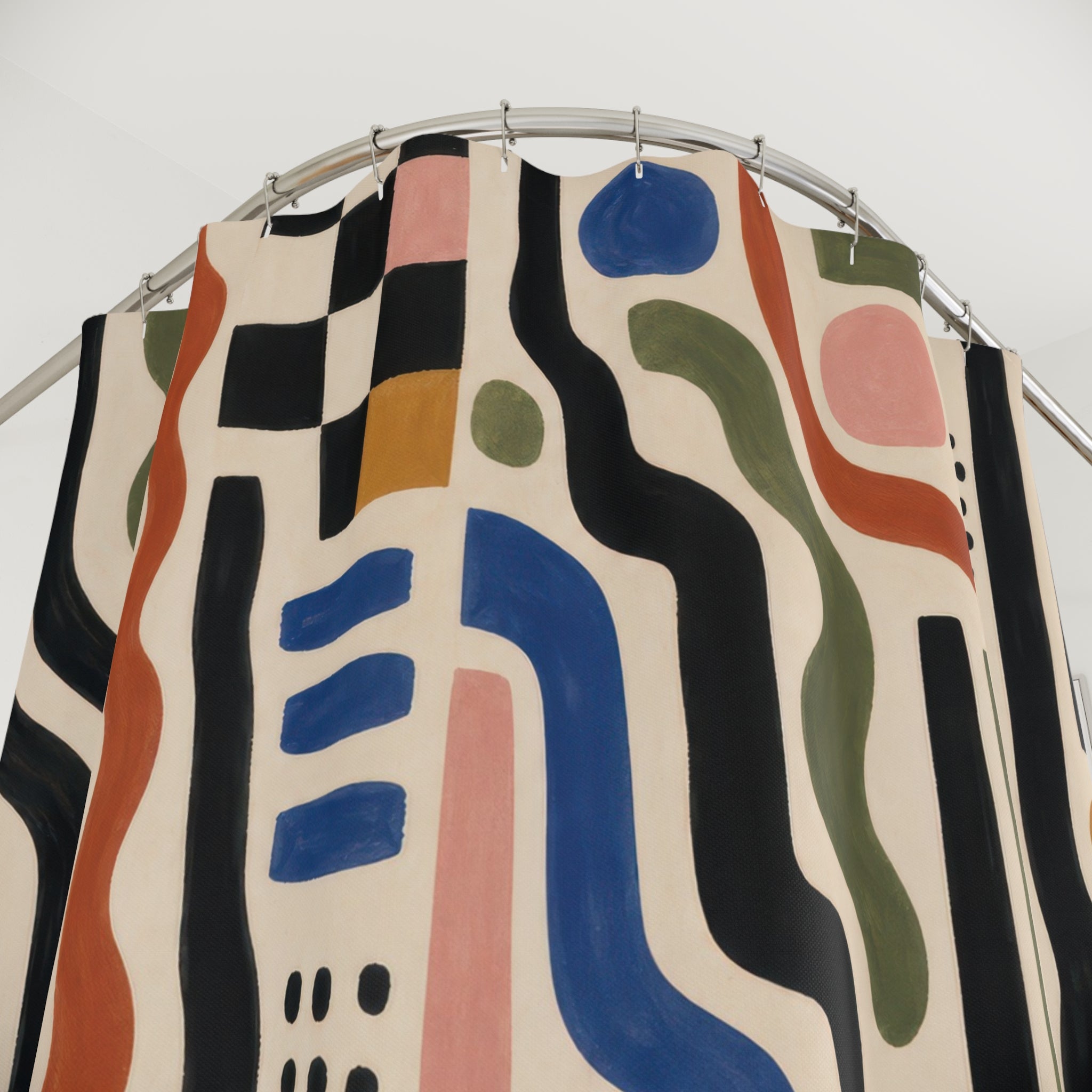 Colorful Memphis Abstract Shower Curtain