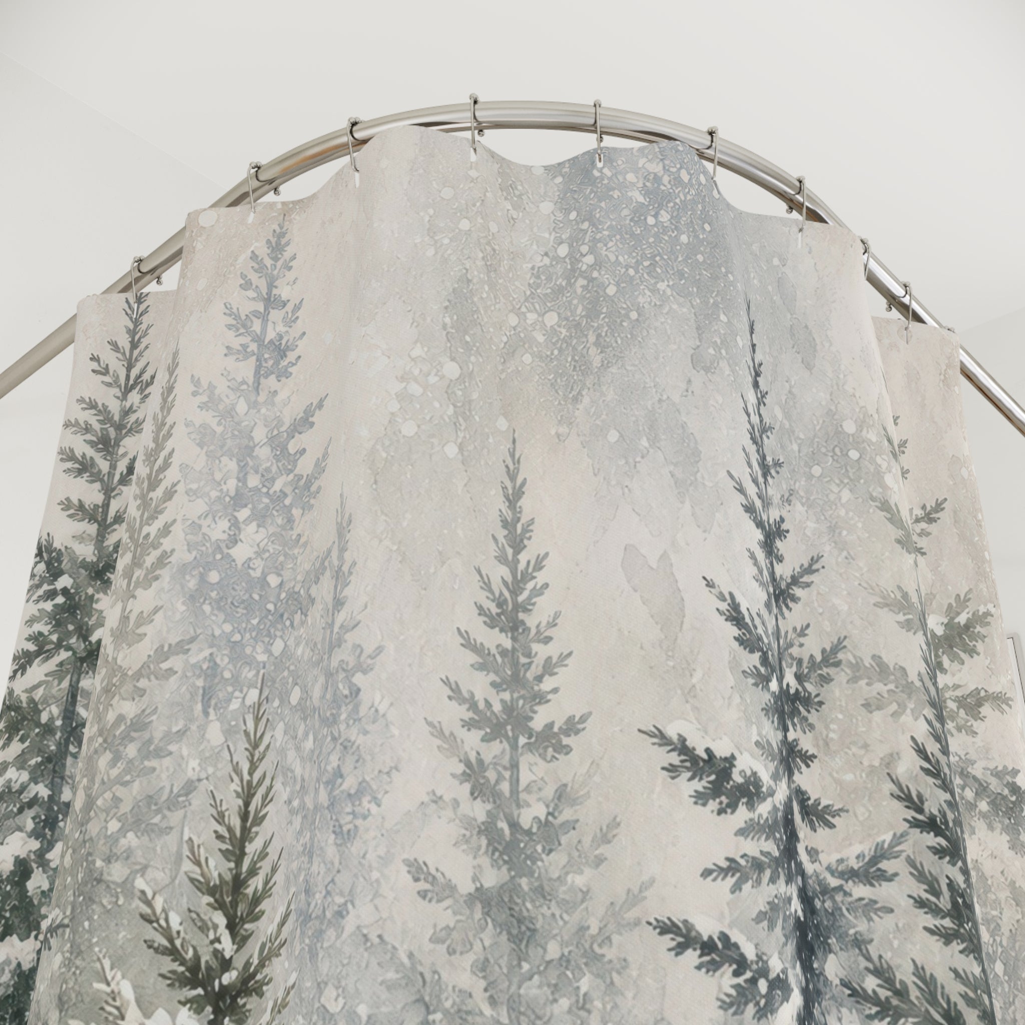 Snowy Forest Shower Curtain