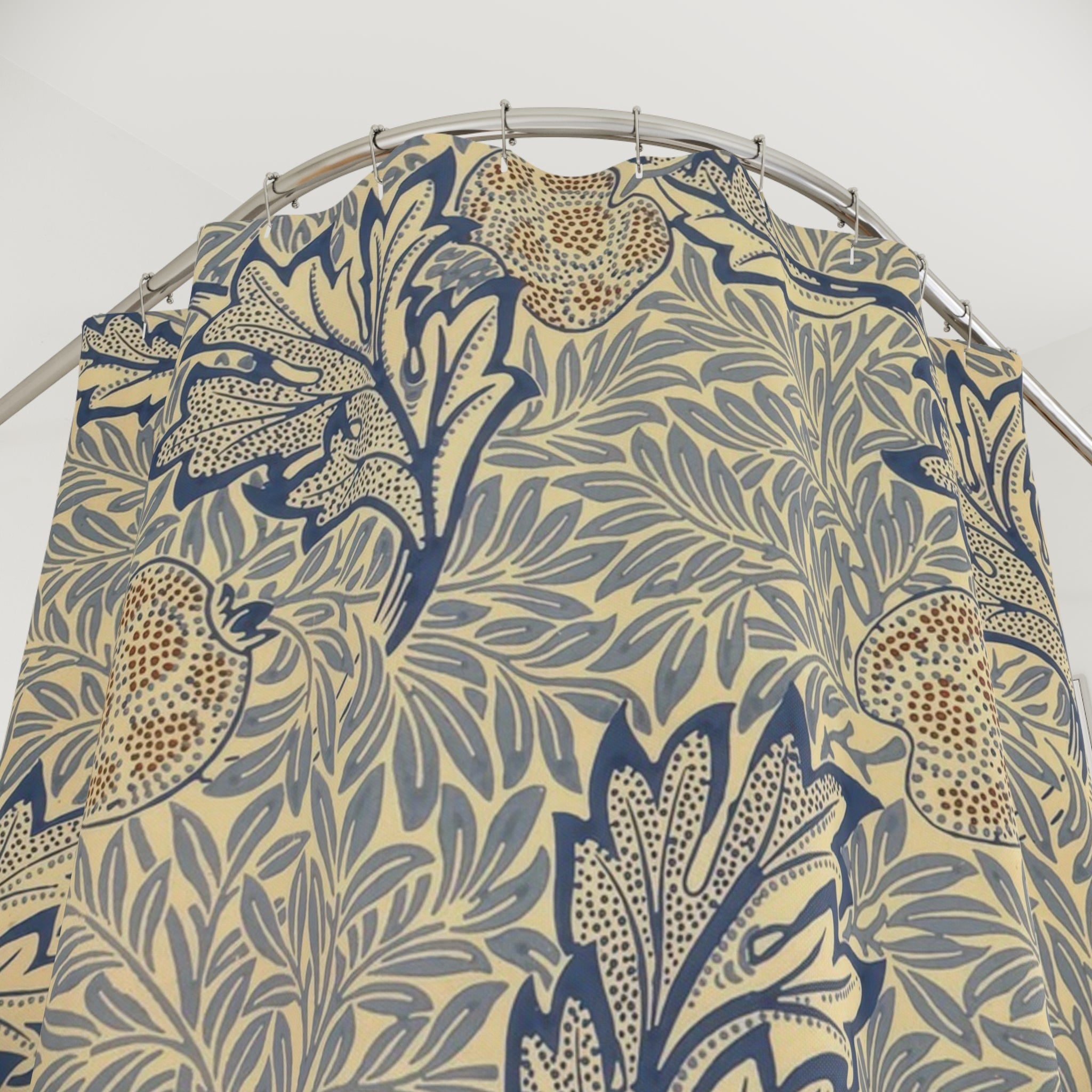 Morris Apple Shower Curtain – 1877 Blue & Beige
