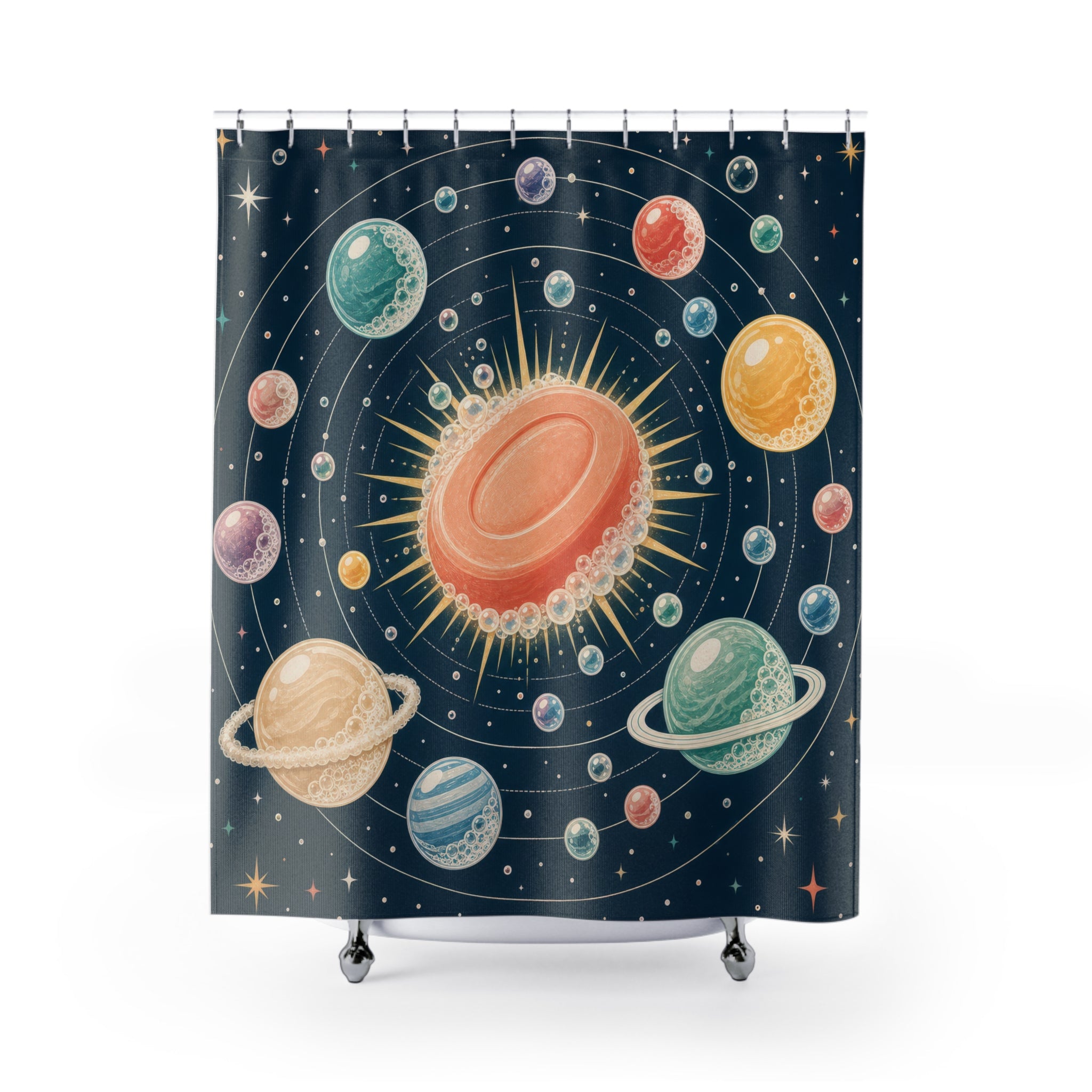 Planet Orbit Shower Curtain