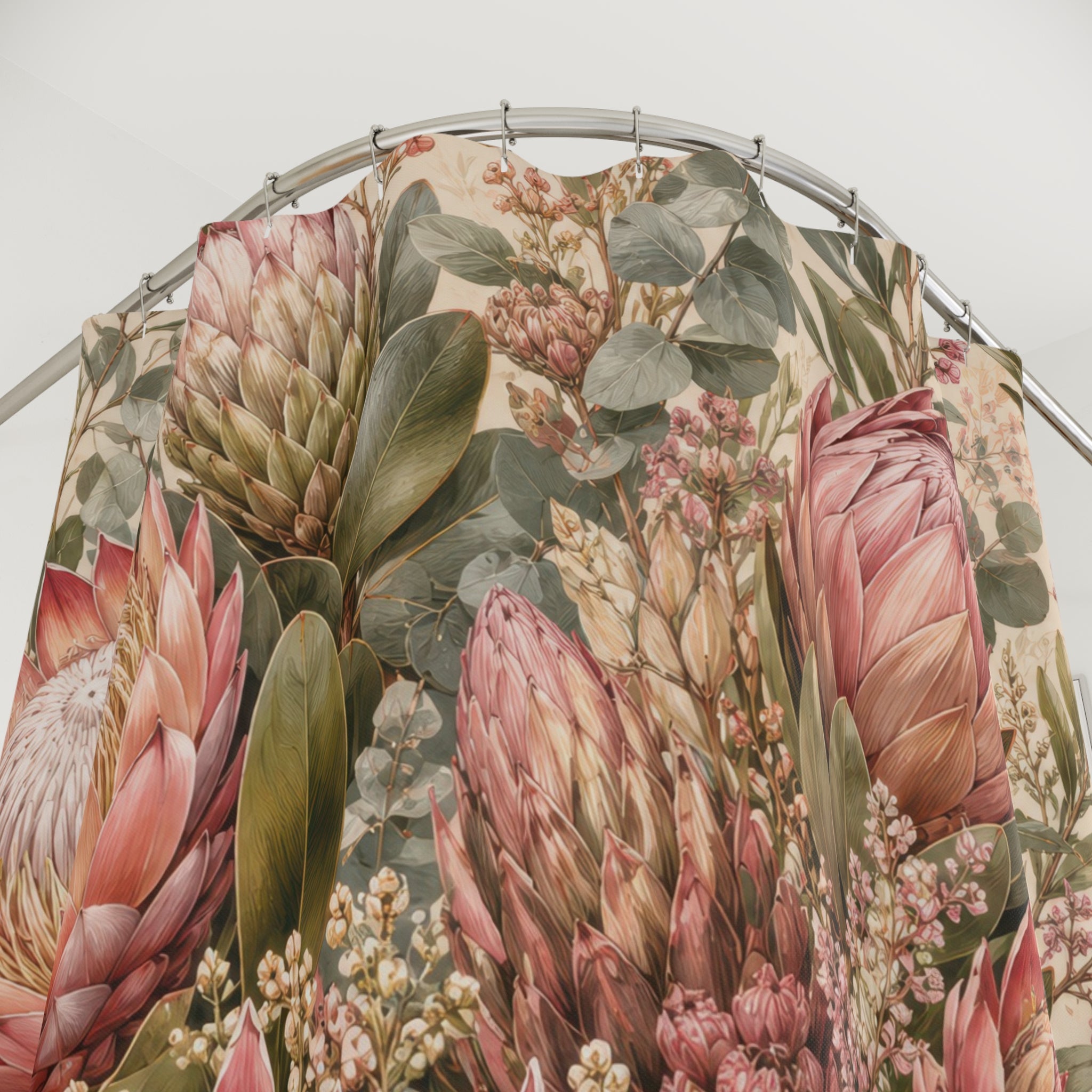 Protea Floral Botanical Shower Curtain
