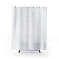 White Boho Shower Curtain, Mandala Bath Decor, Faint Medallion Pattern, Minimal Guest Bathroom Decor, Soft Spa White Style, White Style