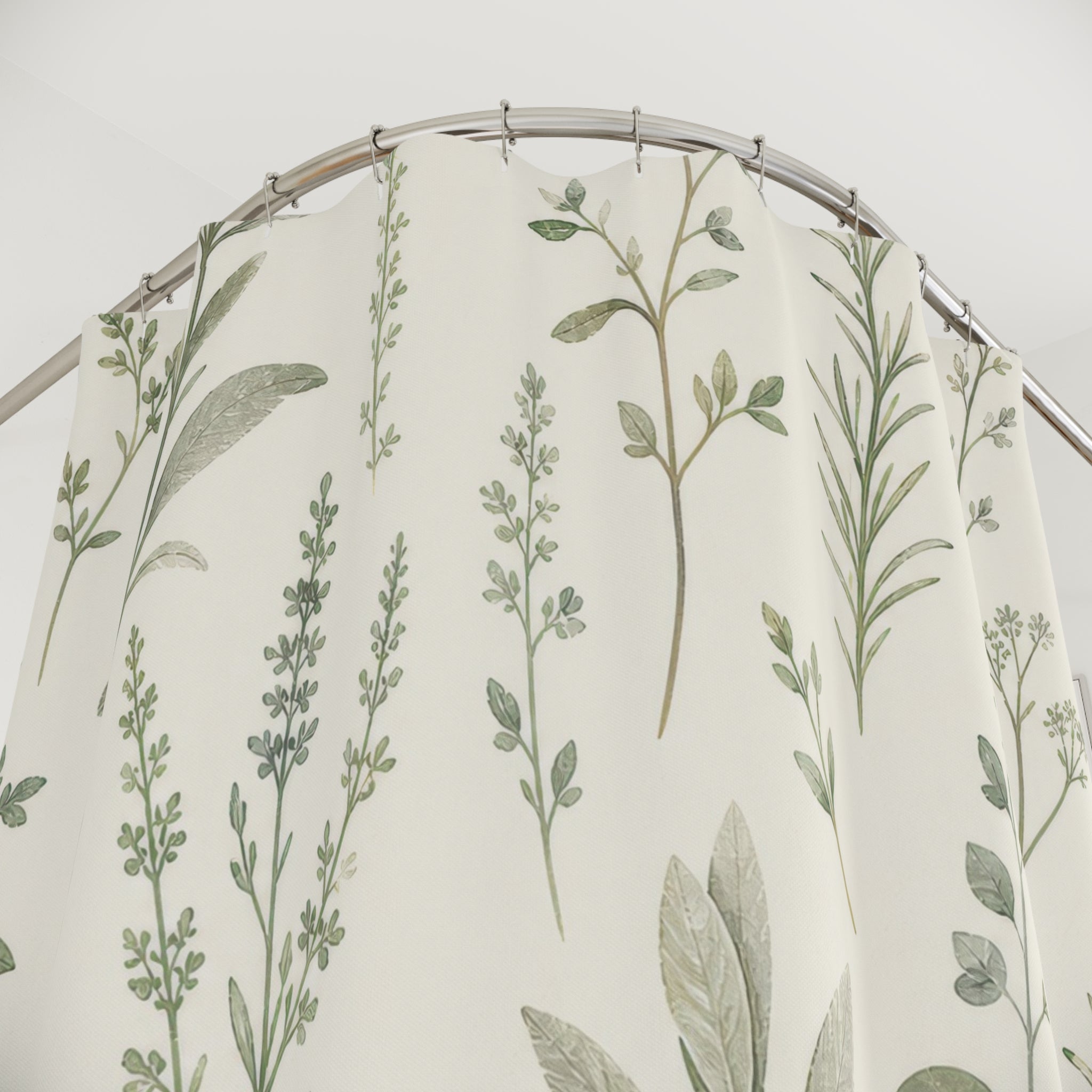 Sage Leaf Sprig Shower Curtain