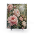 Peony Fern Woodland Edge Shower Curtain