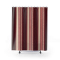 Burgundy Ornamental Stripe Shower Curtain, Burgundy Wine Classic Bathroom Decor, Modern Stripe Bath Curtain, Guest Bath Decor, Home Decor