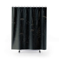 Black Meadow Botanical Shower Curtain