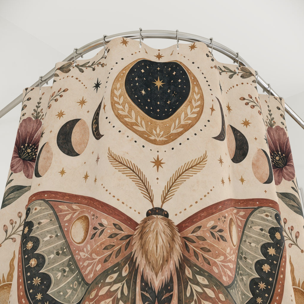 Celestial Moth Shower Curtain