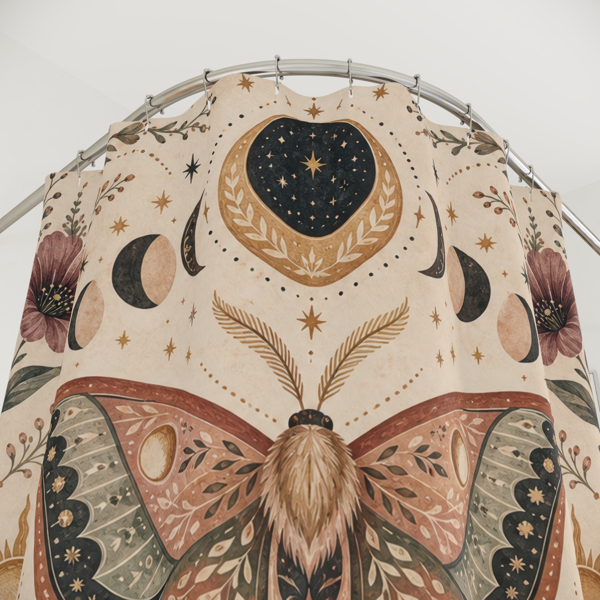Celestial Moth Shower Curtain