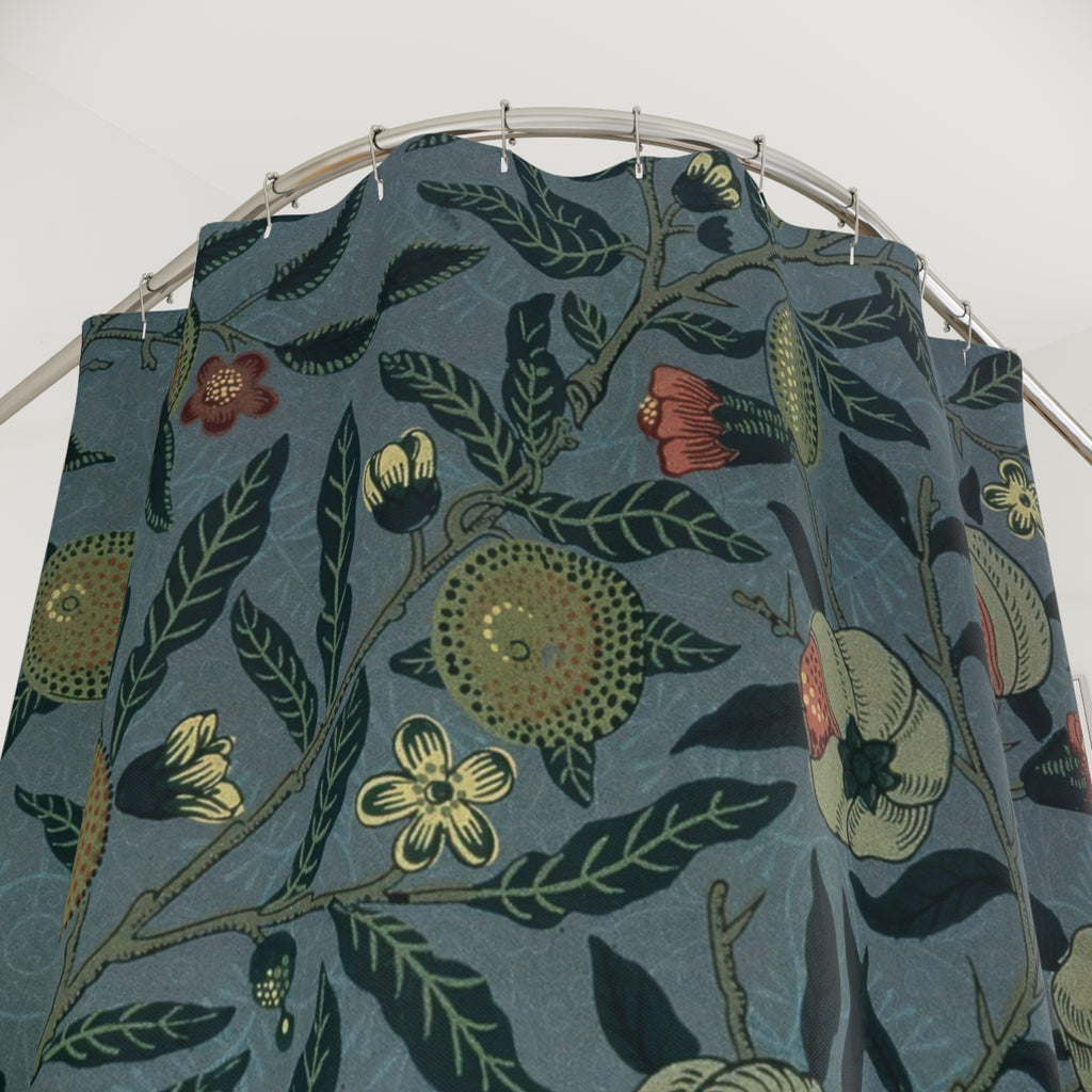 William Morris Fruit Shower Curtain – Indigo