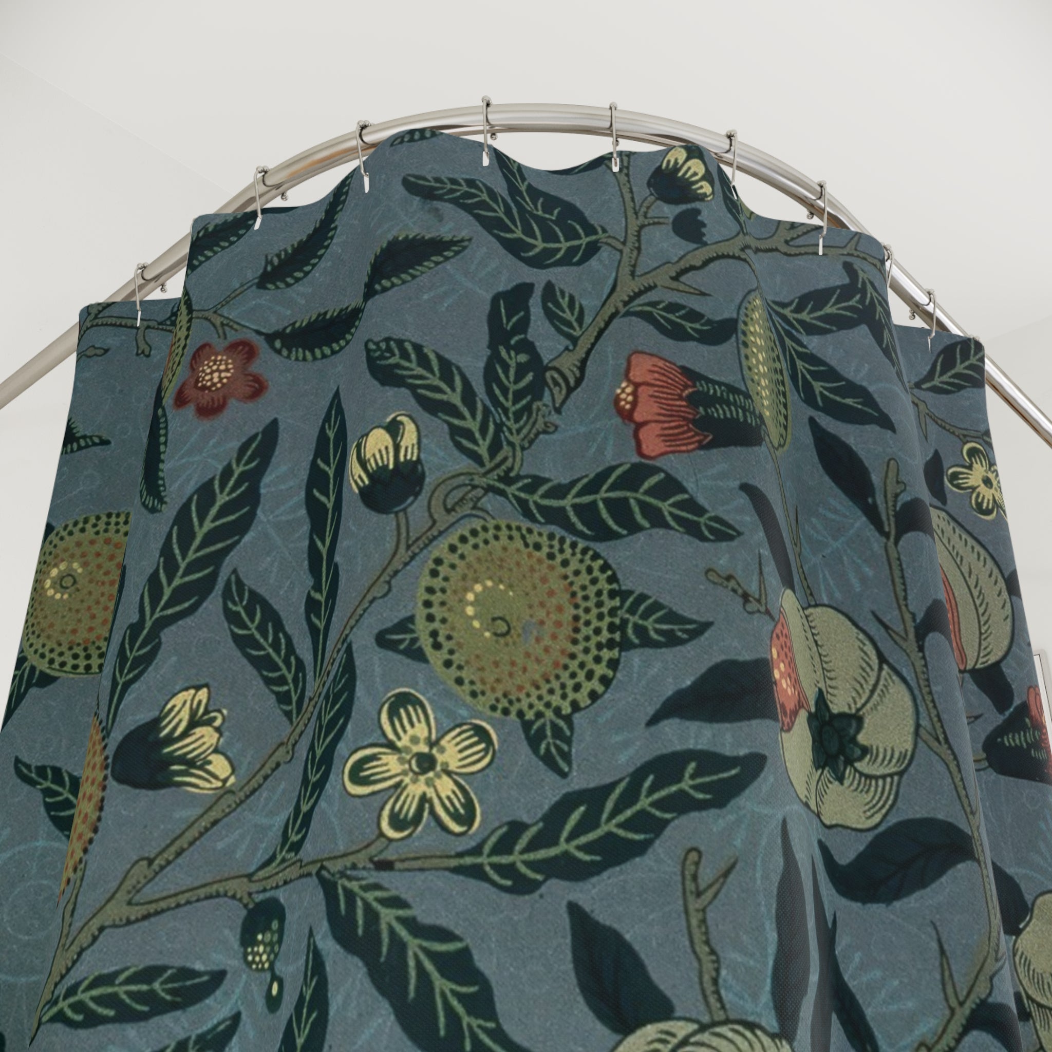 William Morris Fruit Shower Curtain – Indigo