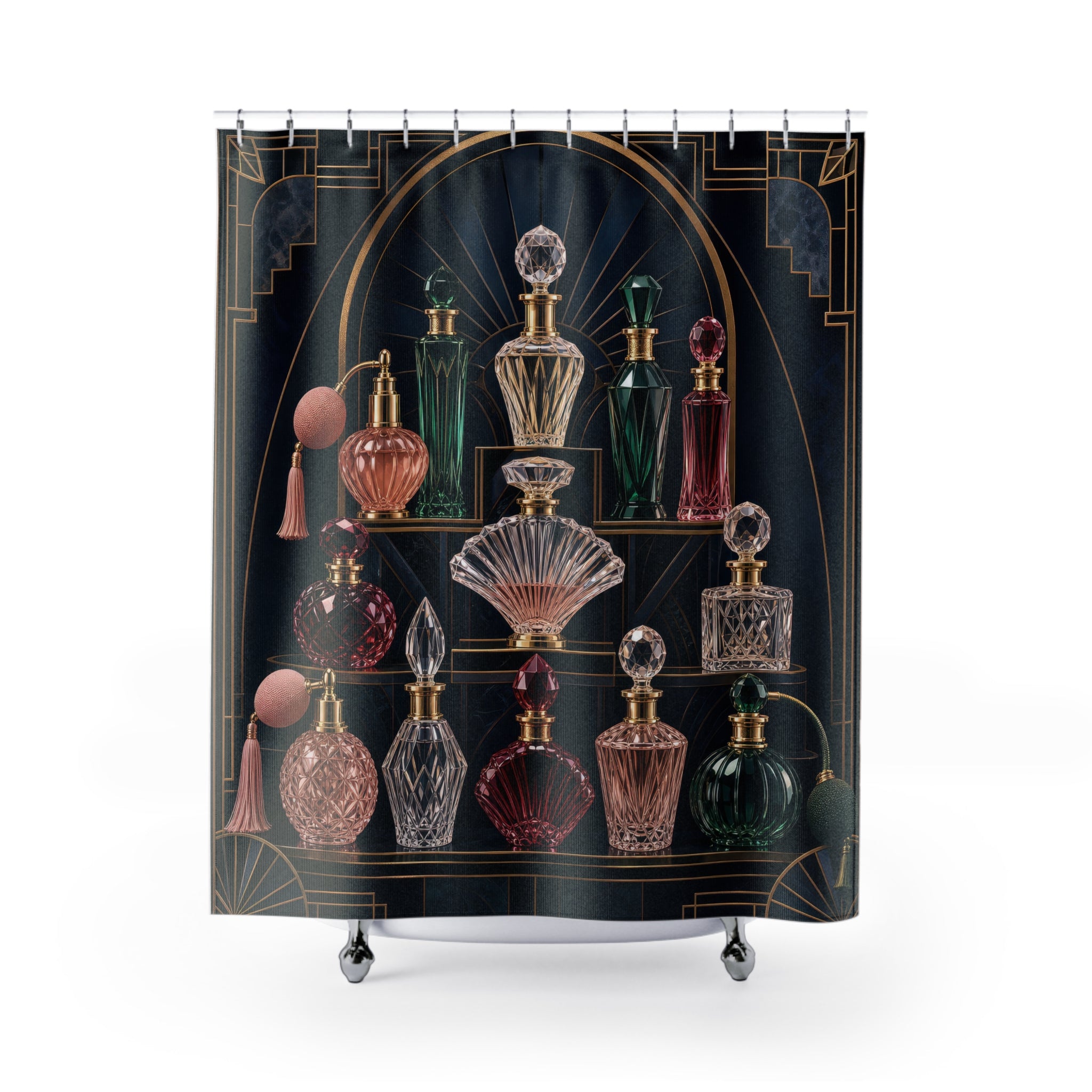 Art Deco Perfume Bottle Shower Curtain