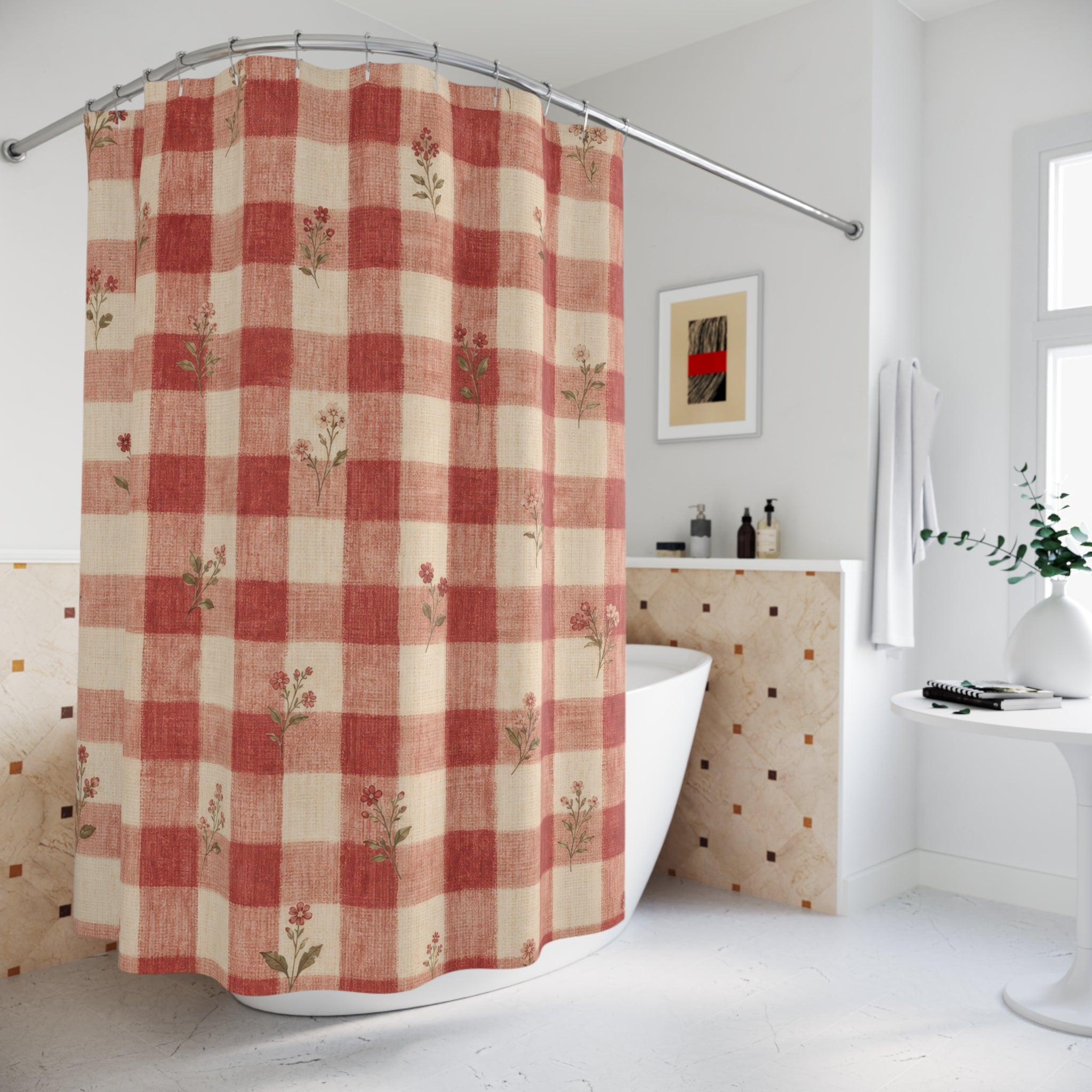 Gingham Shower Curtain
