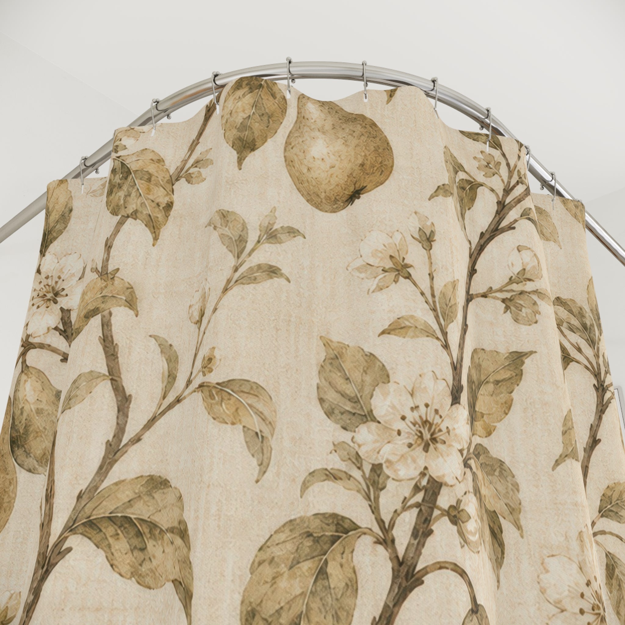 Sepia Orchard Botanical Shower Curtain