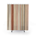 Rust Blush Vertical Stripe Shower Curtain