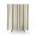 Beige Awning Stripe Shower Curtain, Neutral Classic Bathroom Decor, Taupe Stripe Bath Curtain, Guest Bathroom Decor, Small Bathroom Decor