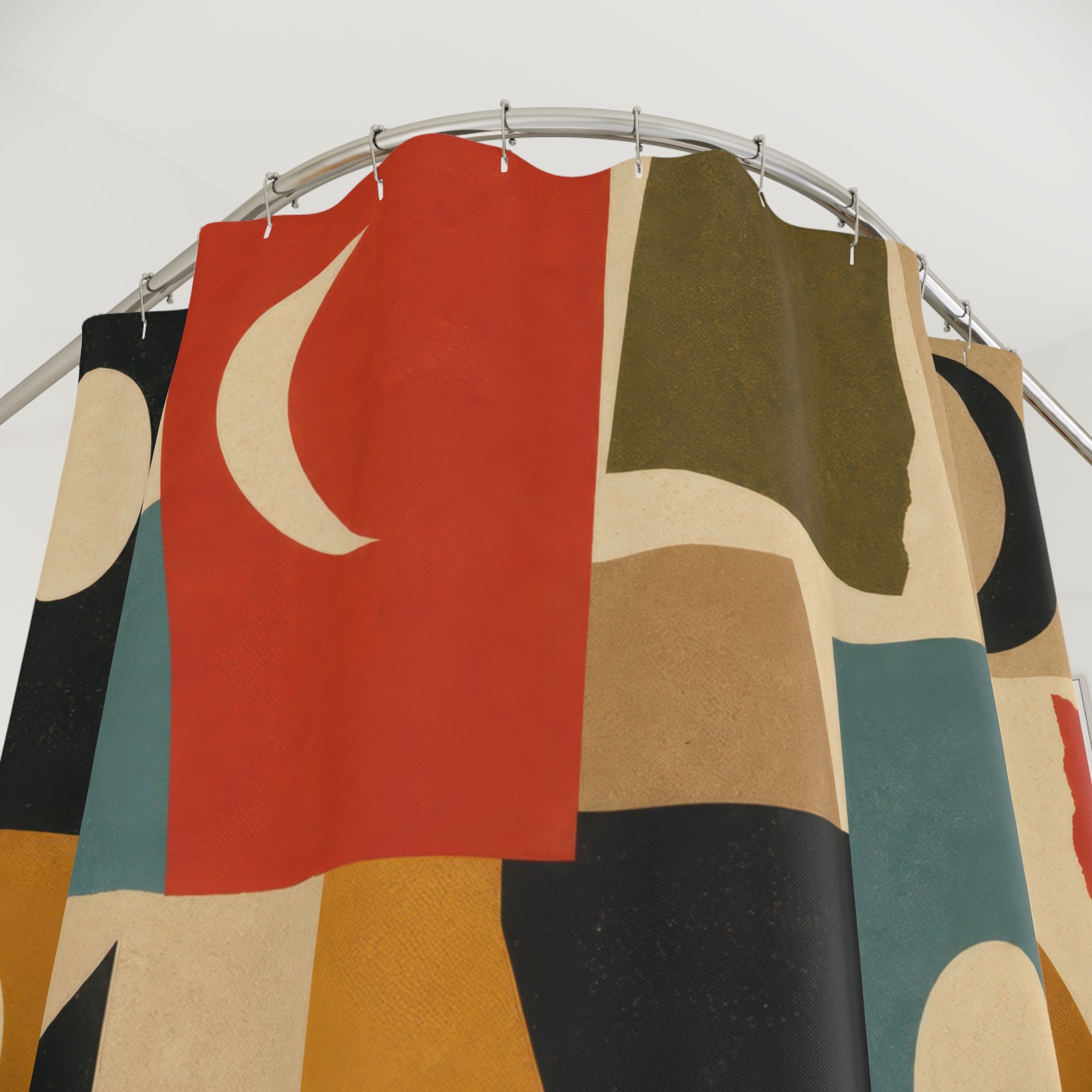 Paper Cutout Collage Shower Curtain