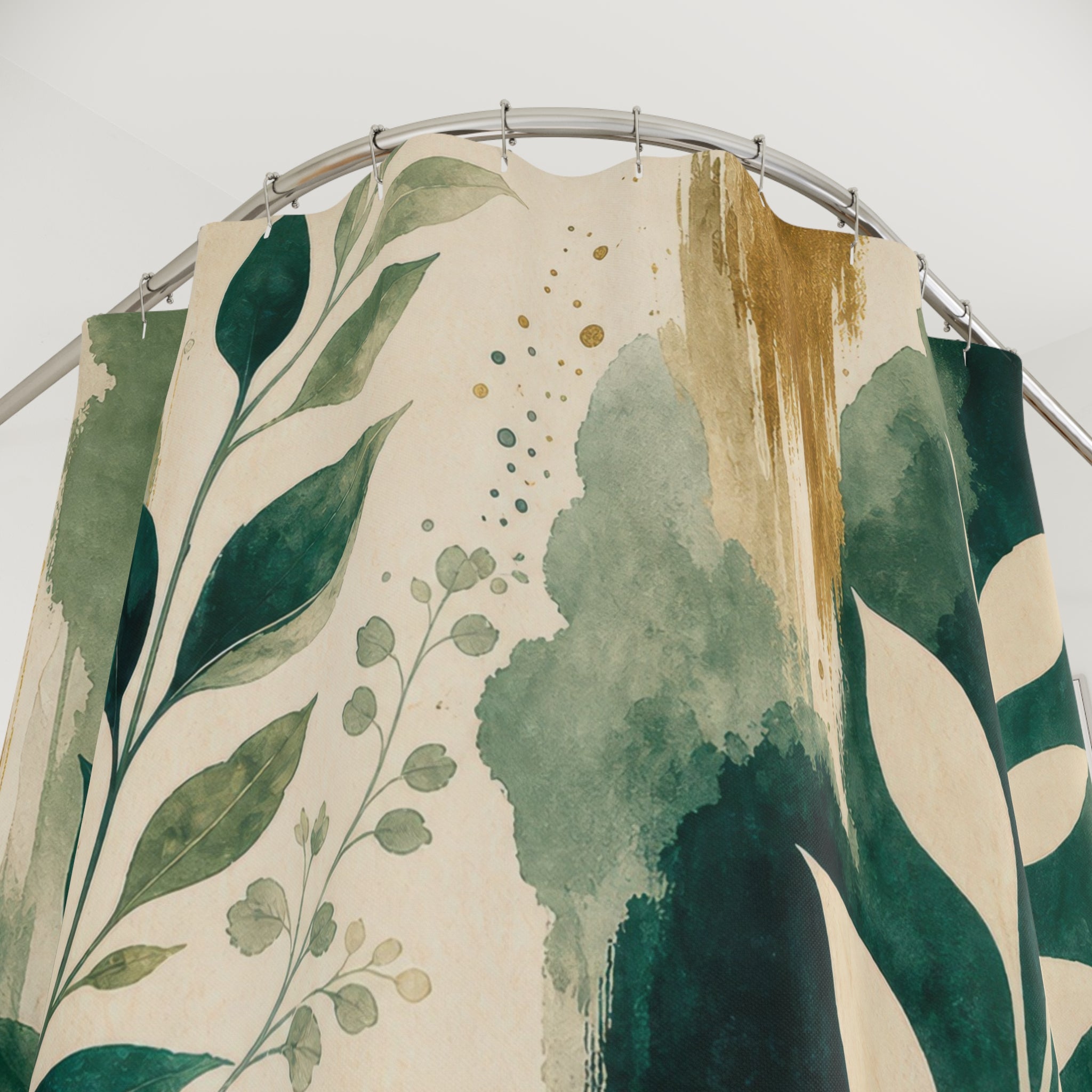 Dark Green Shower Curtain