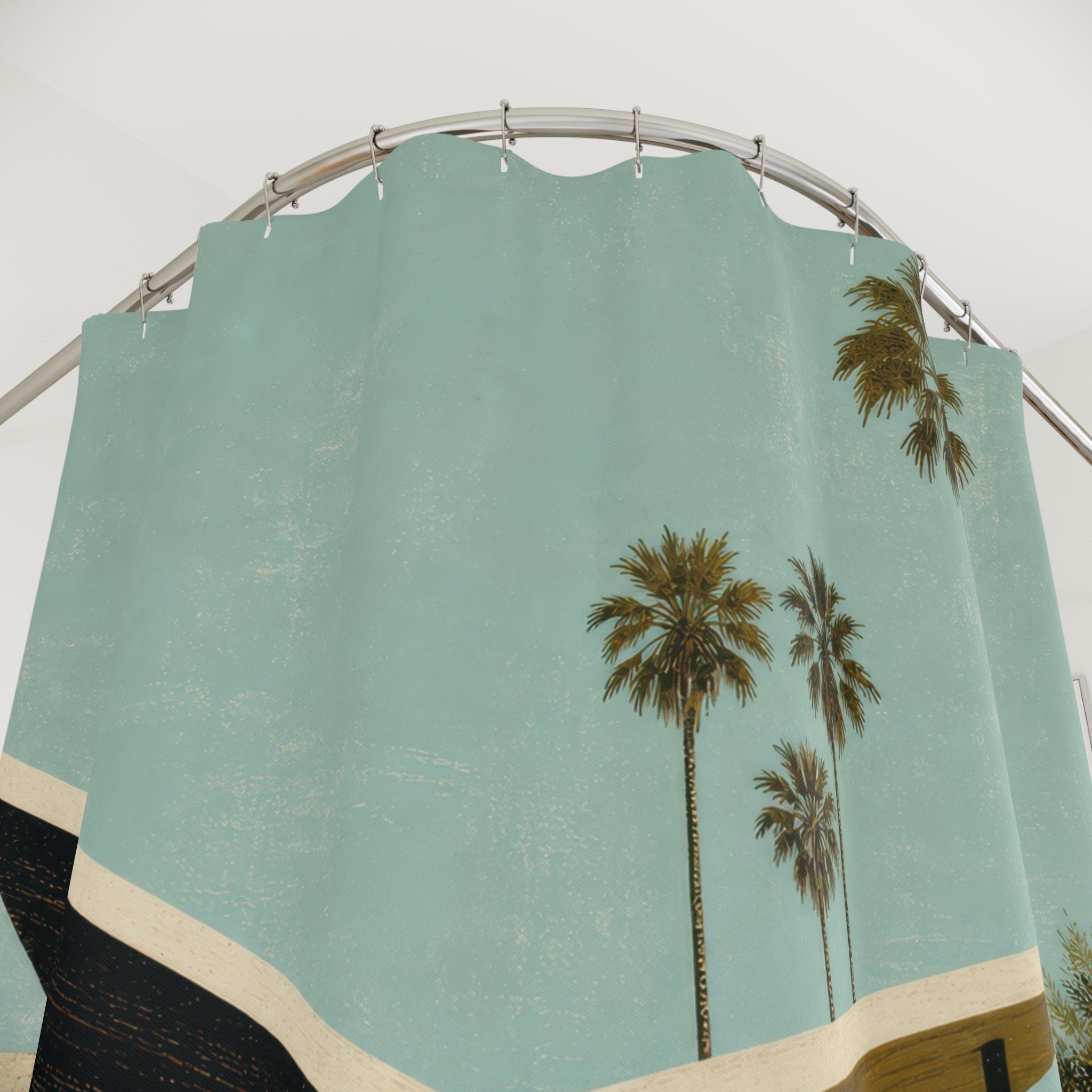 Butterfly Roof Mid Century Style Shower Curtain