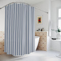 Navy Varied Stripe Shower Curtain