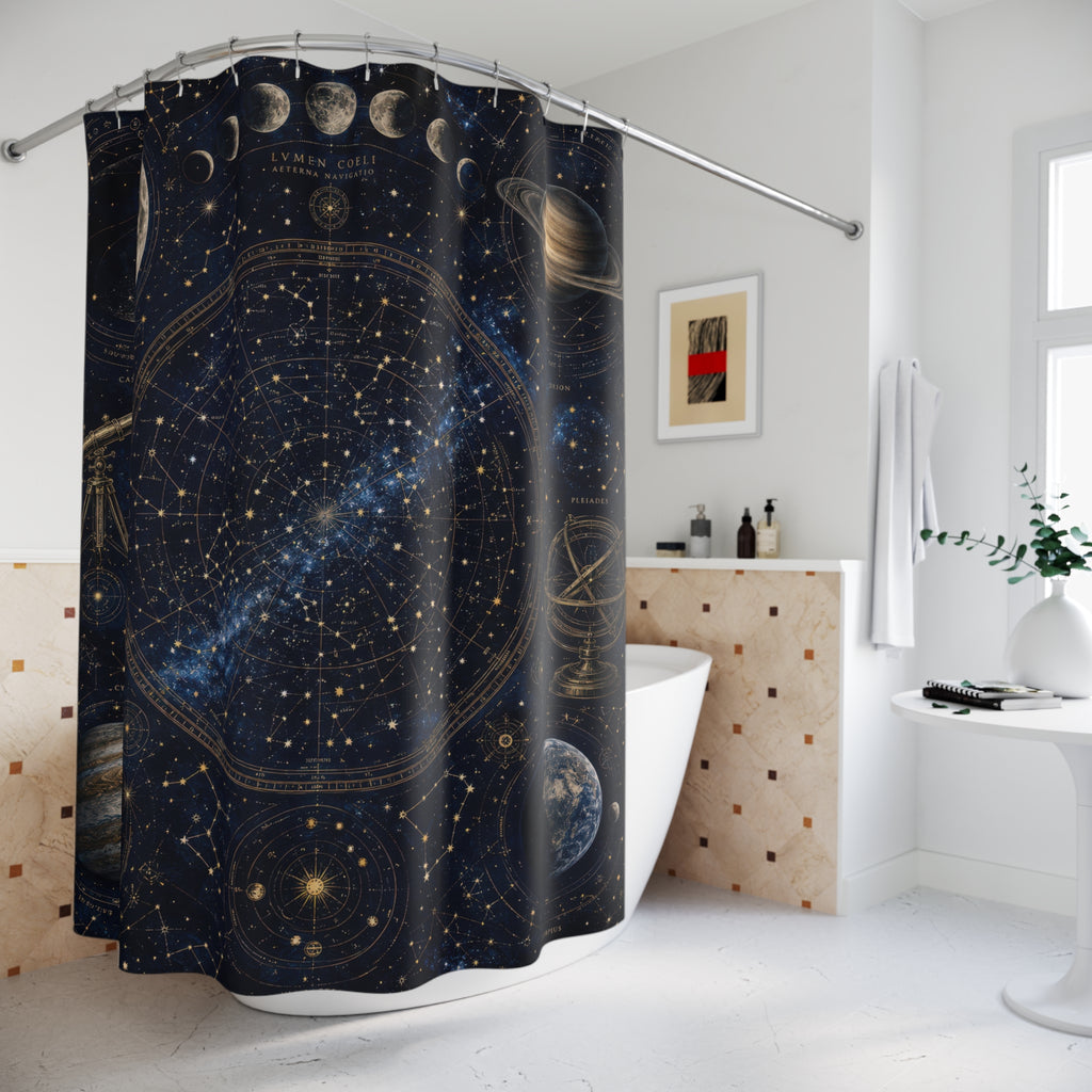 Celestial Shower Curtain: Astronomy Star Map