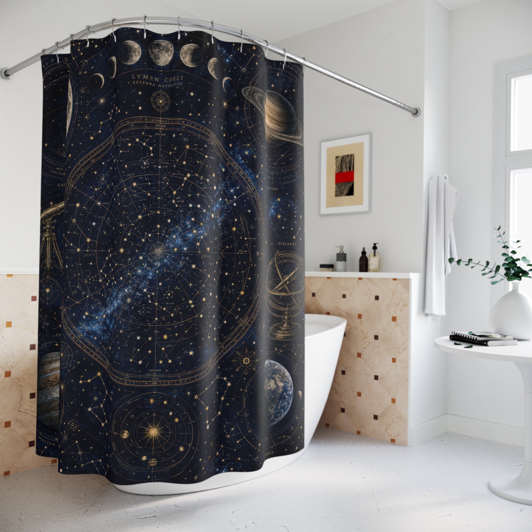 Celestial Shower Curtain: Astronomy Star Map