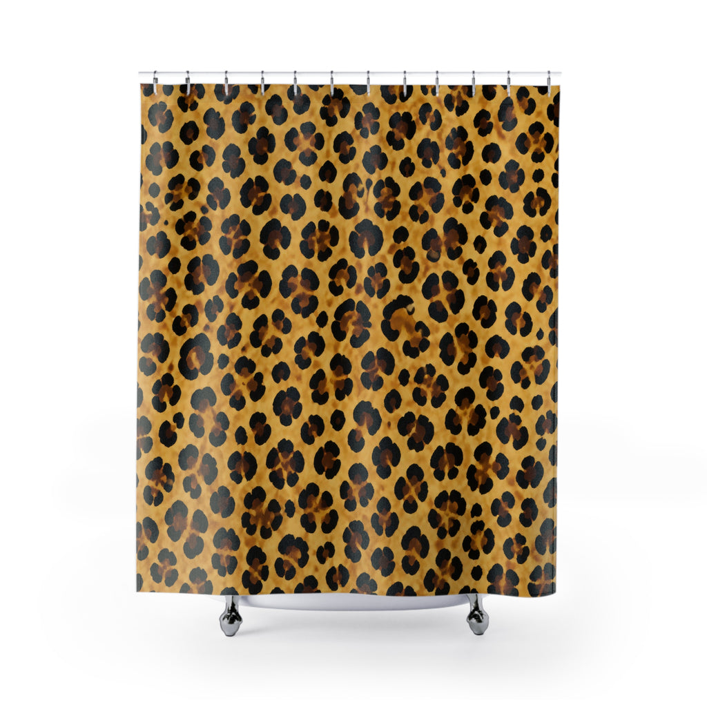 Classic Tawny Leopard Print Shower Curtain