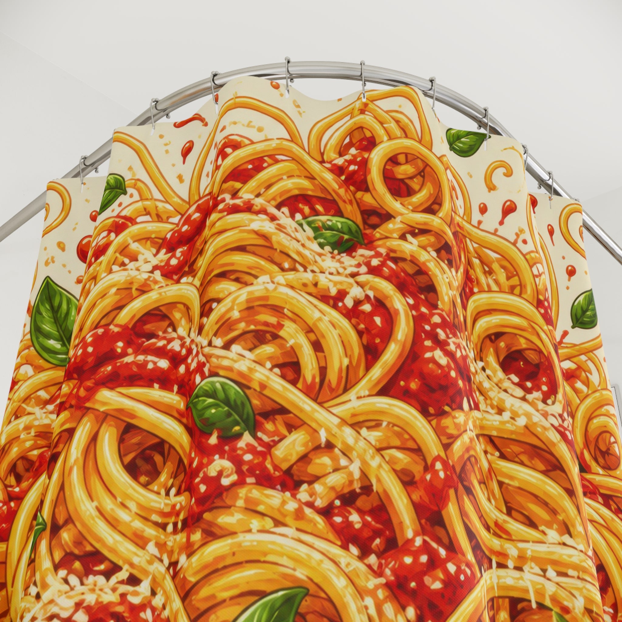 Unique Funny Spaghetti Shower Curtain