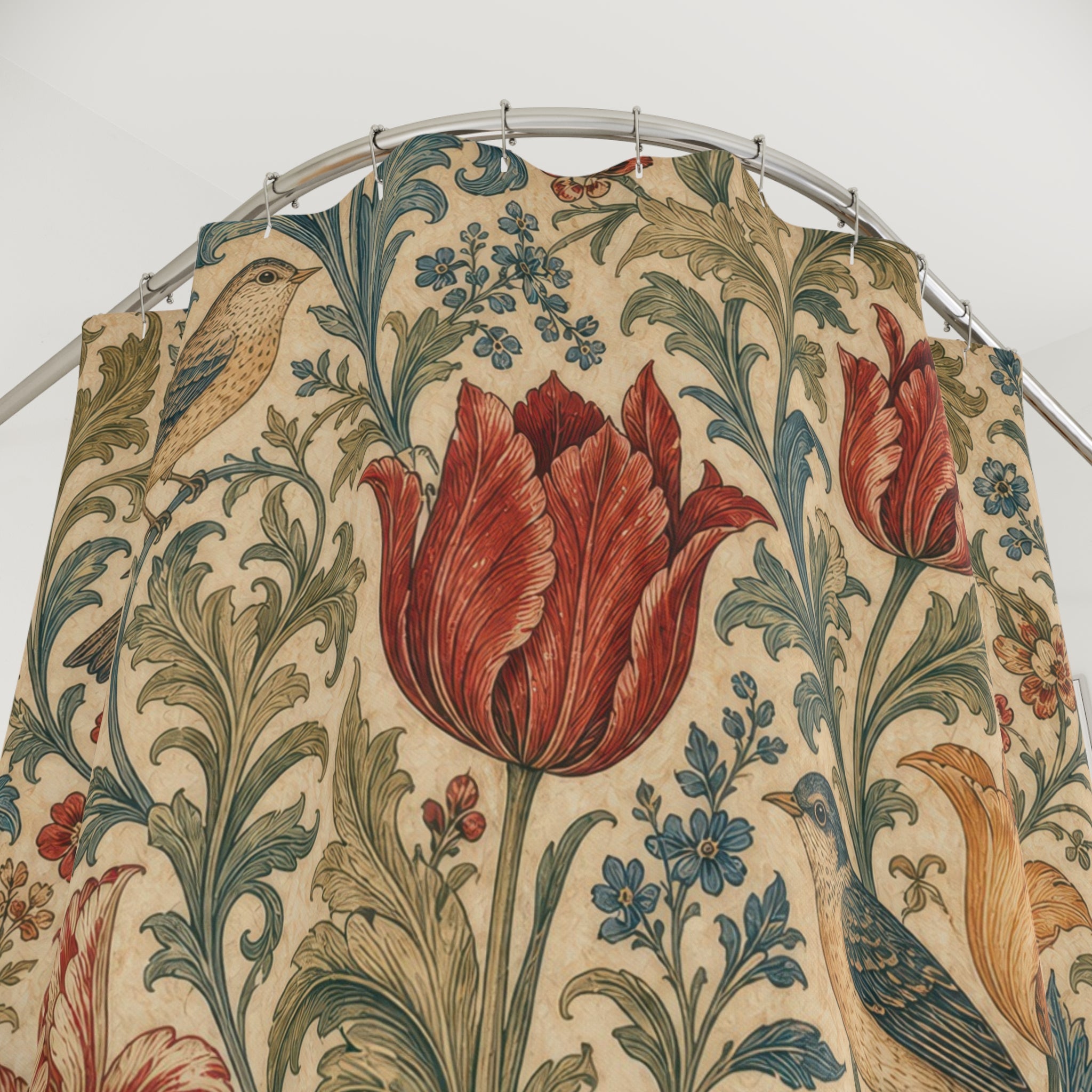 Arts and Crafts Tulip Shower Curtain