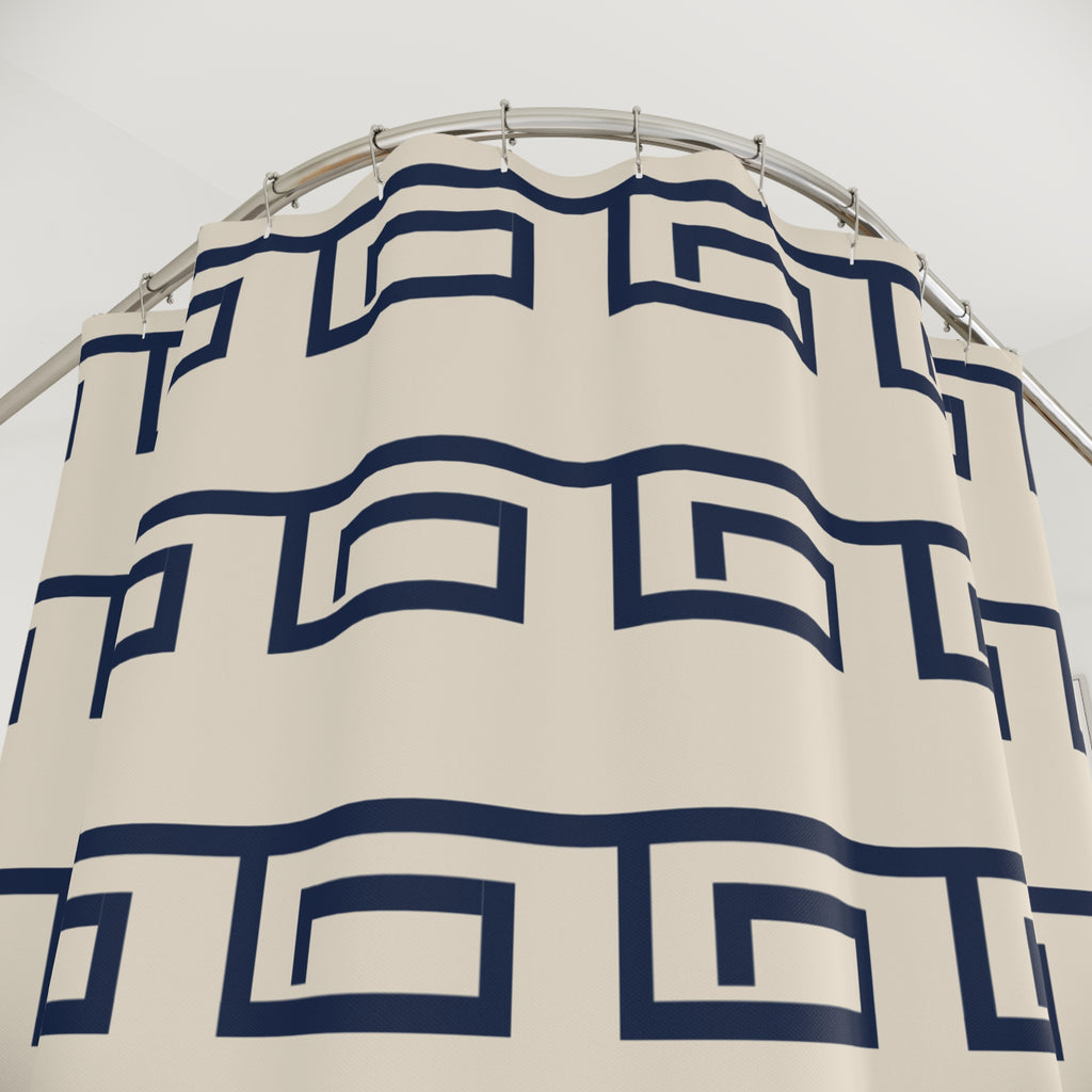 Greek Key Shower Curtain: Classic Meander
