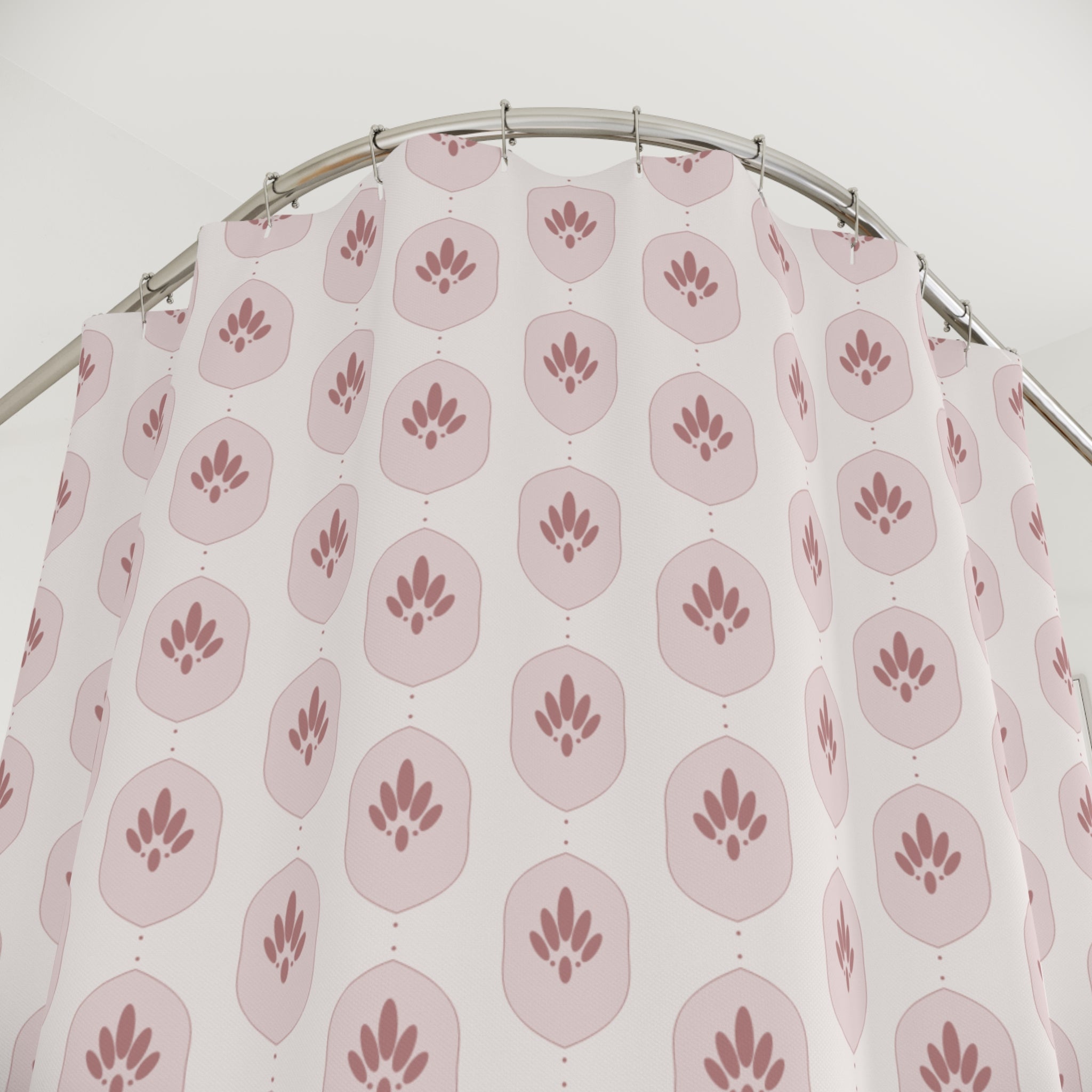 Blush Pink Damask Shower Curtain – Rose Ogee