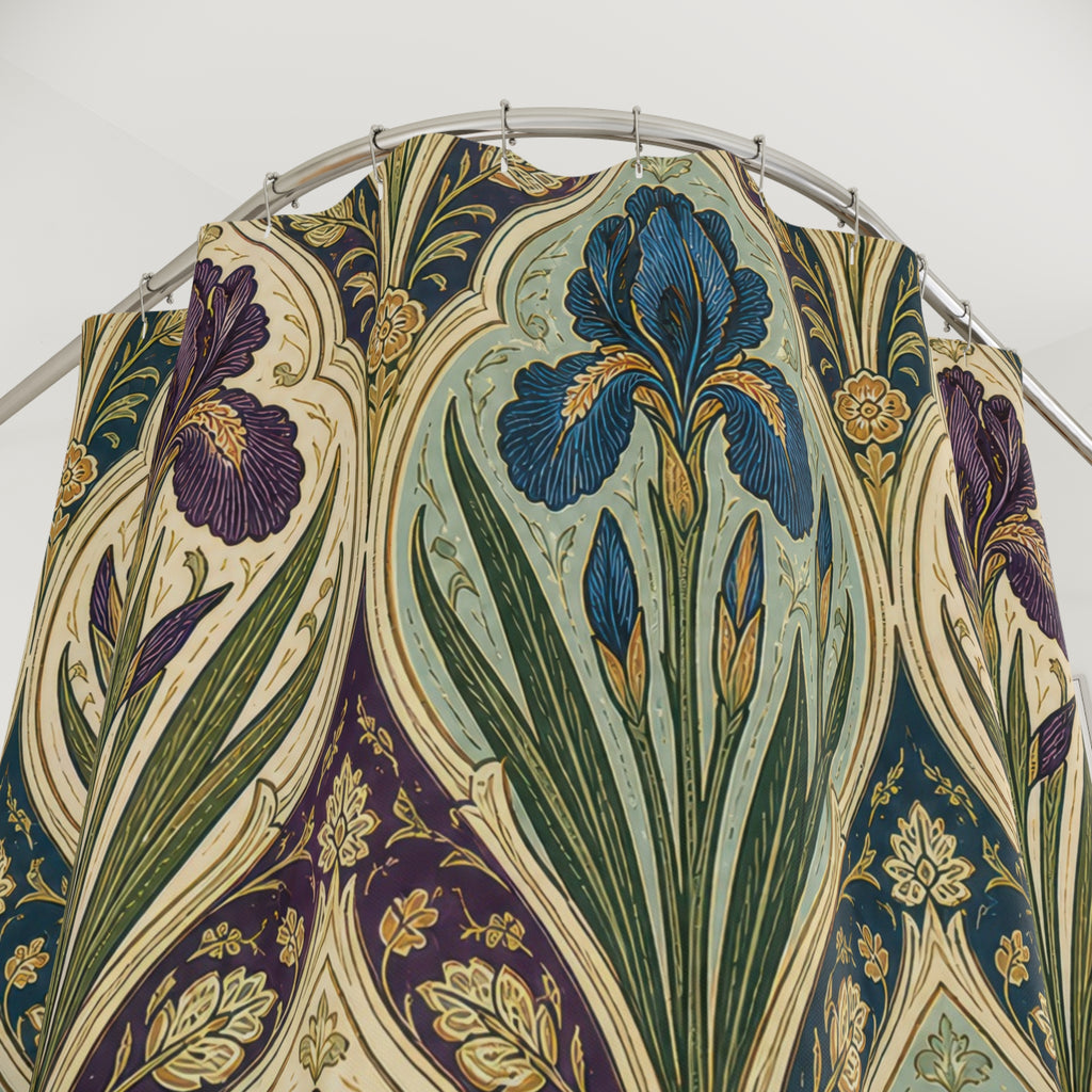 William Morris Iris Ogee Shower Curtain