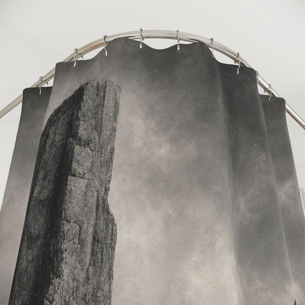 Black & Grey Monolith Shower Curtain