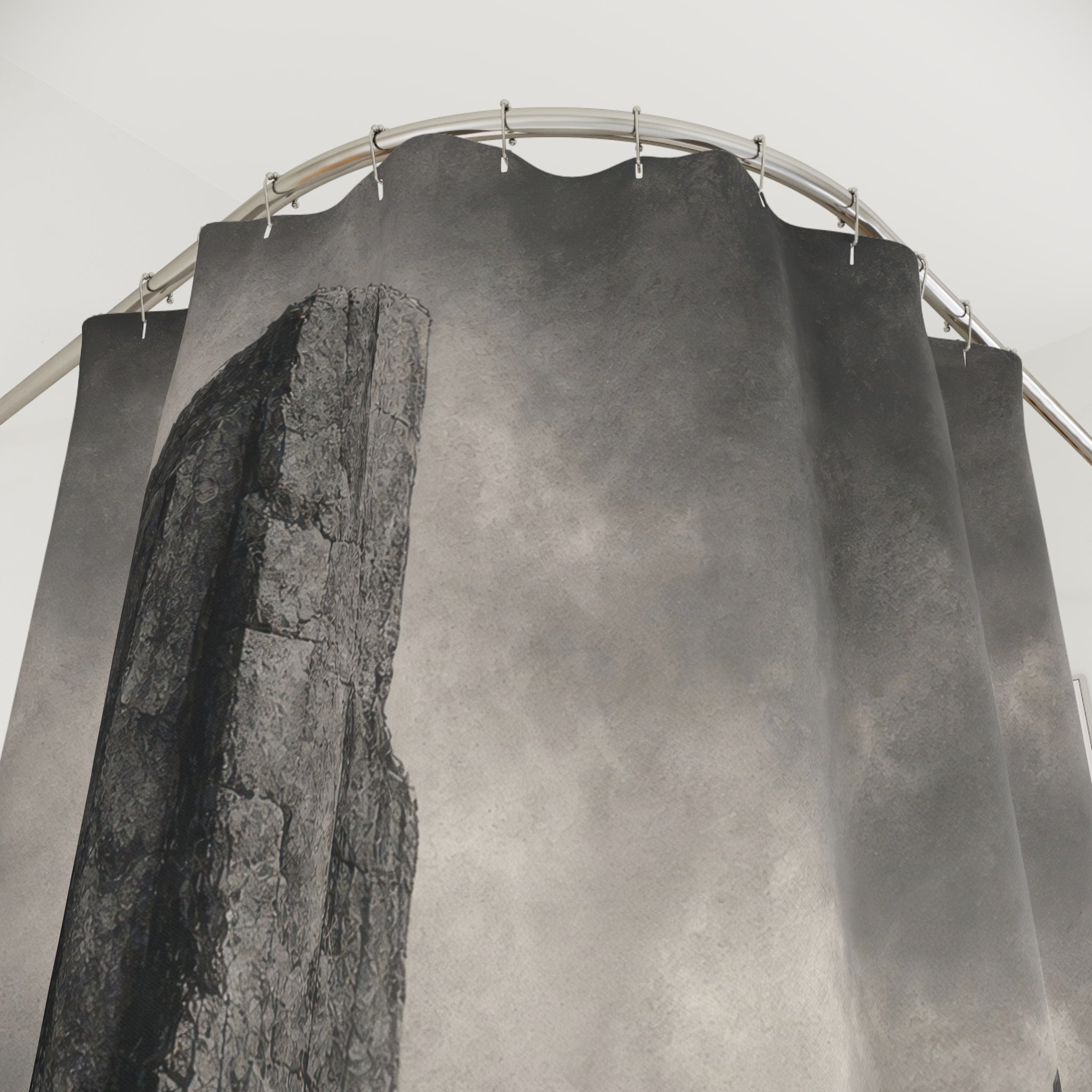 Black & Grey Monolith Shower Curtain