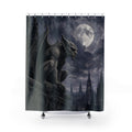 Moonlit Gargoyle Shower Curtain