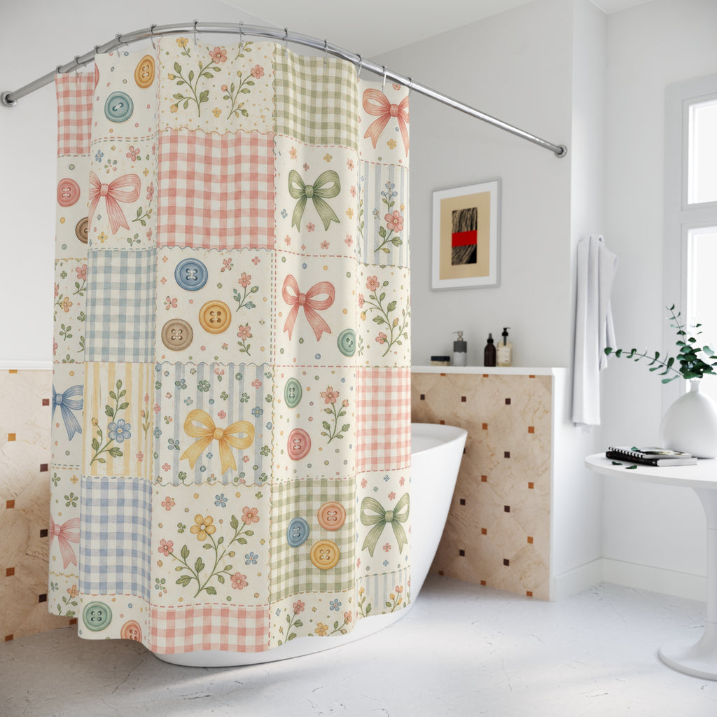 Pastel Patchwork Cute Shower Curtain