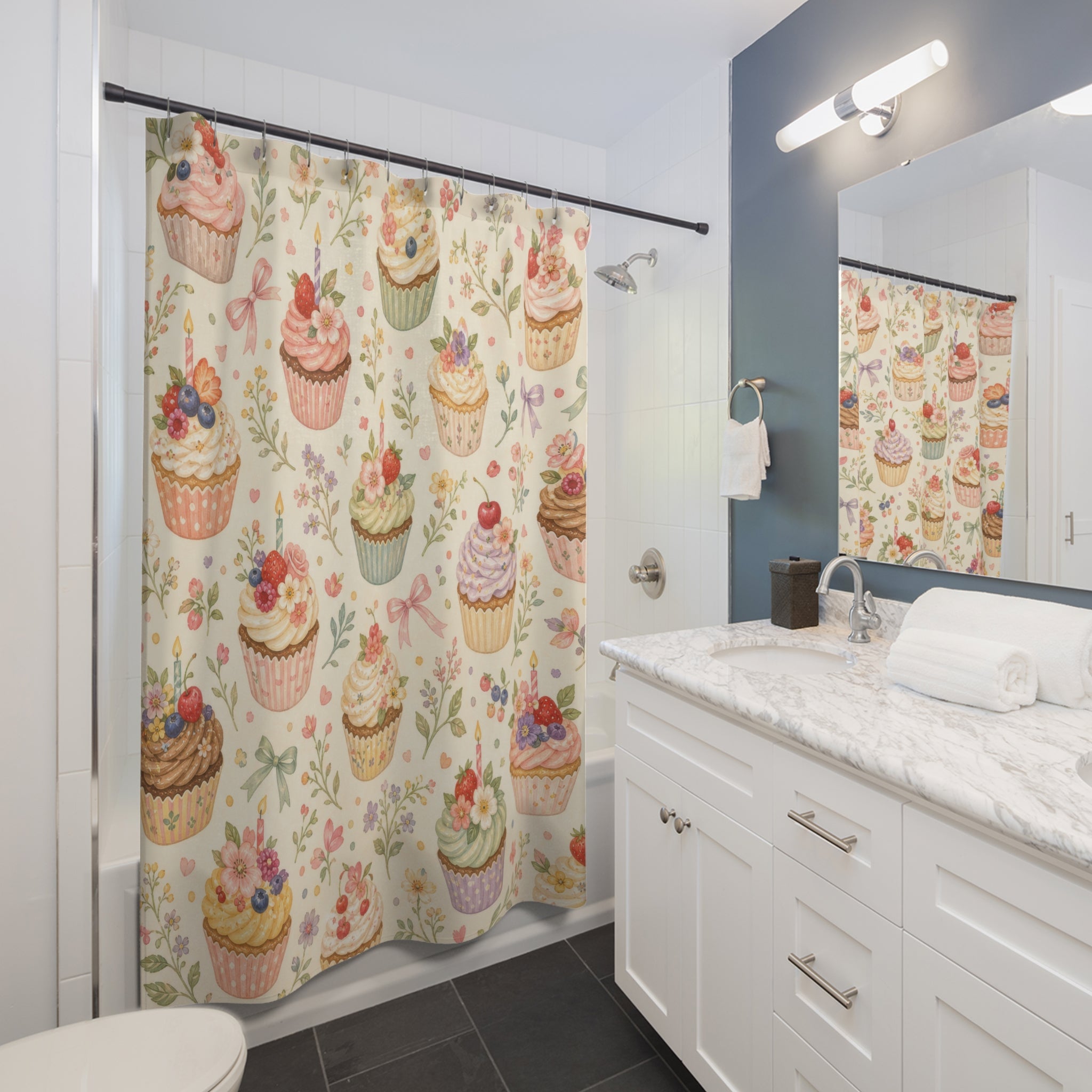 Cupcake Bakery Cute Shower Curtain