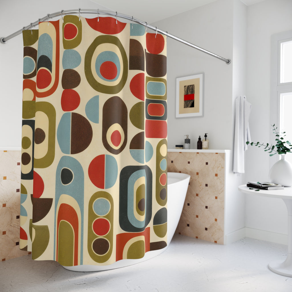 Mod Circle Geometric Shower Curtain