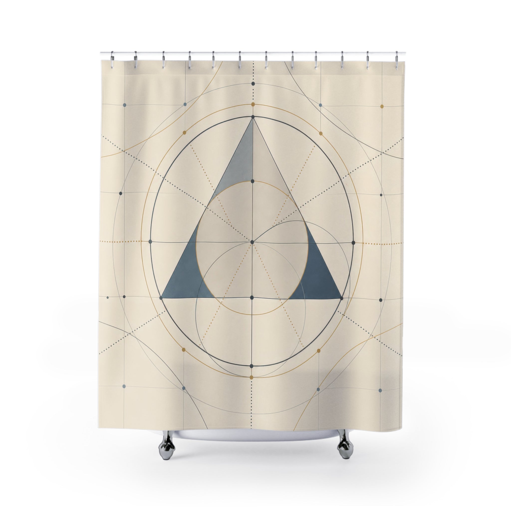 Math Geometric Shower Curtain