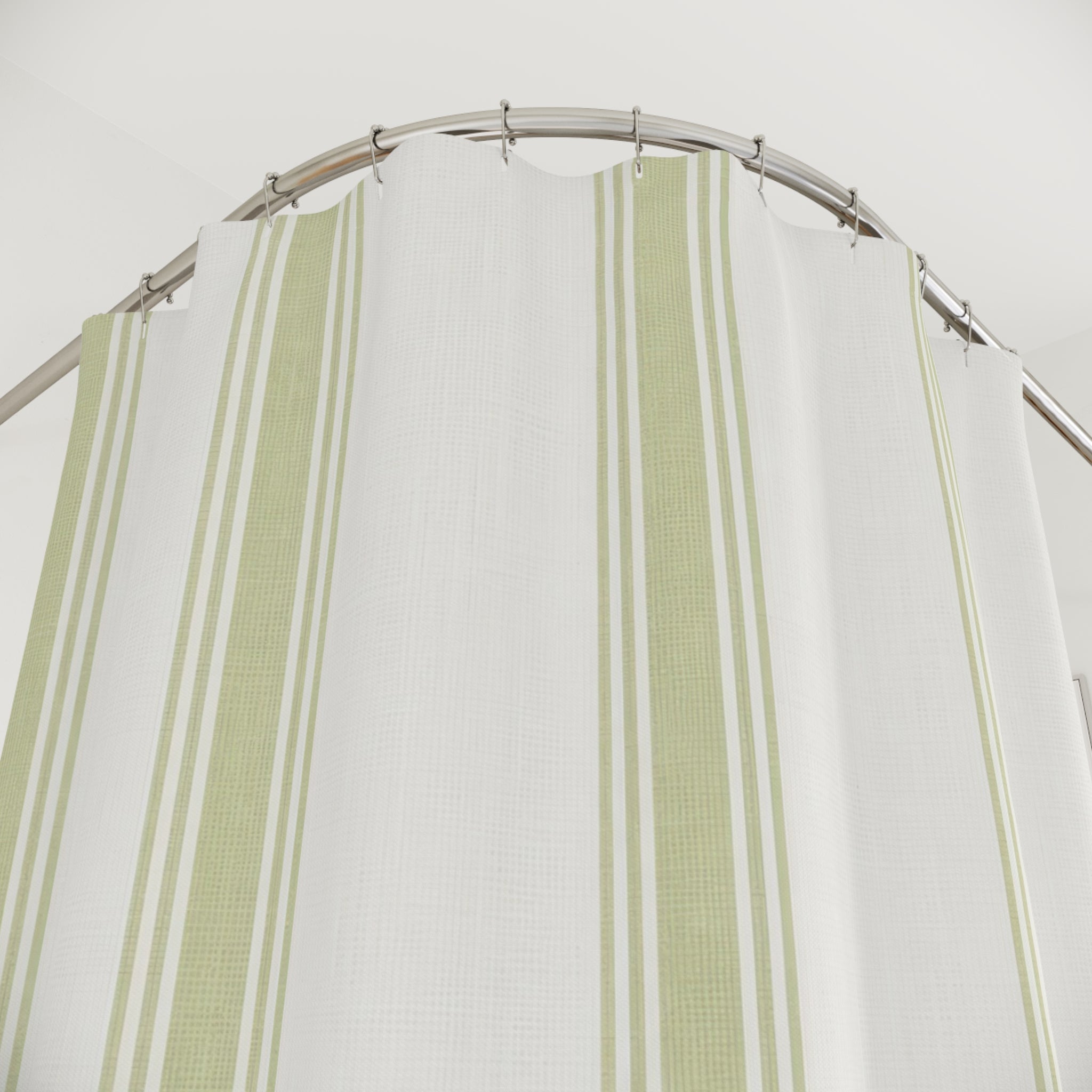 Pistachio Hotel Stripe Shower Curtain