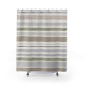 Soft Neutral Horizontal Stripe Shower Curtain