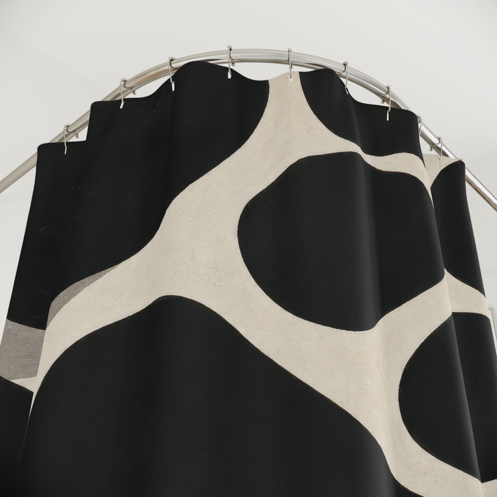 Black Ivory Organic Pebble Shower Curtain