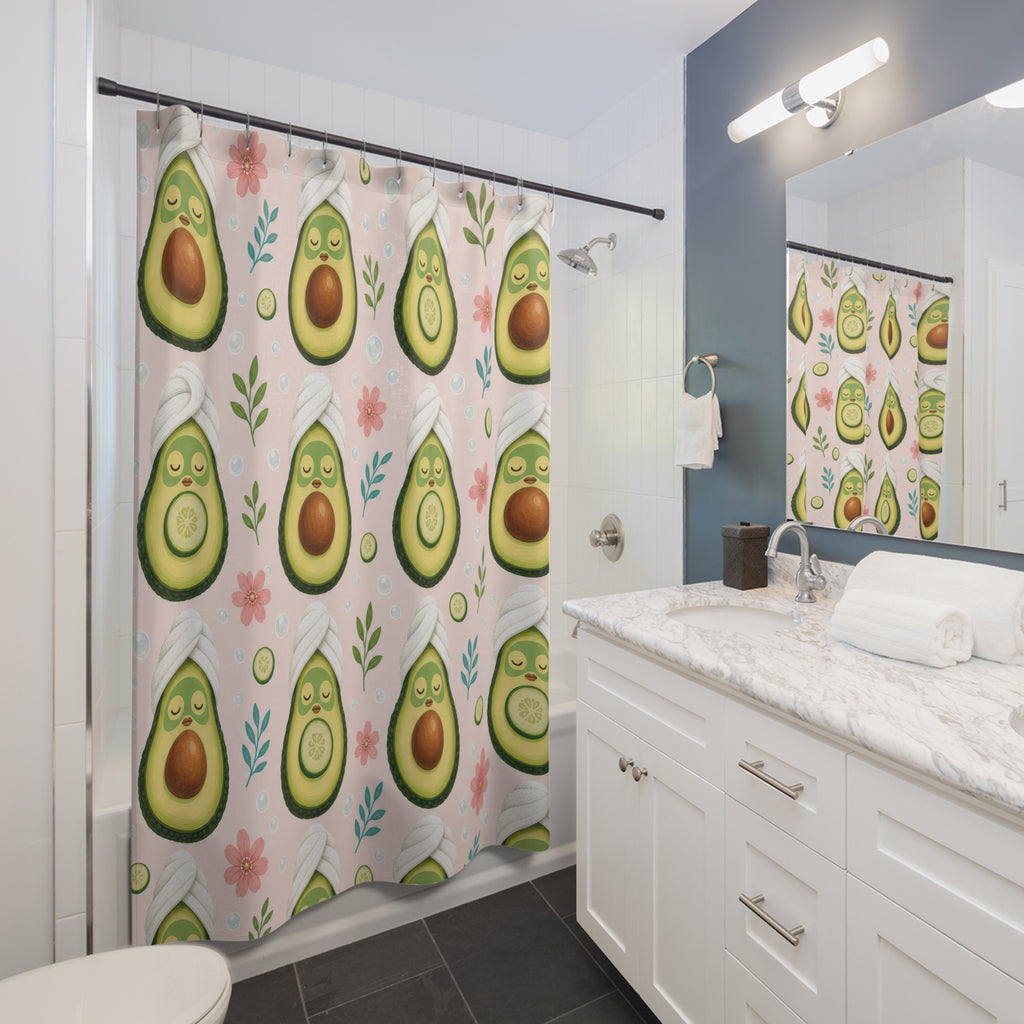 Avocado Shower Cap Shower Curtain