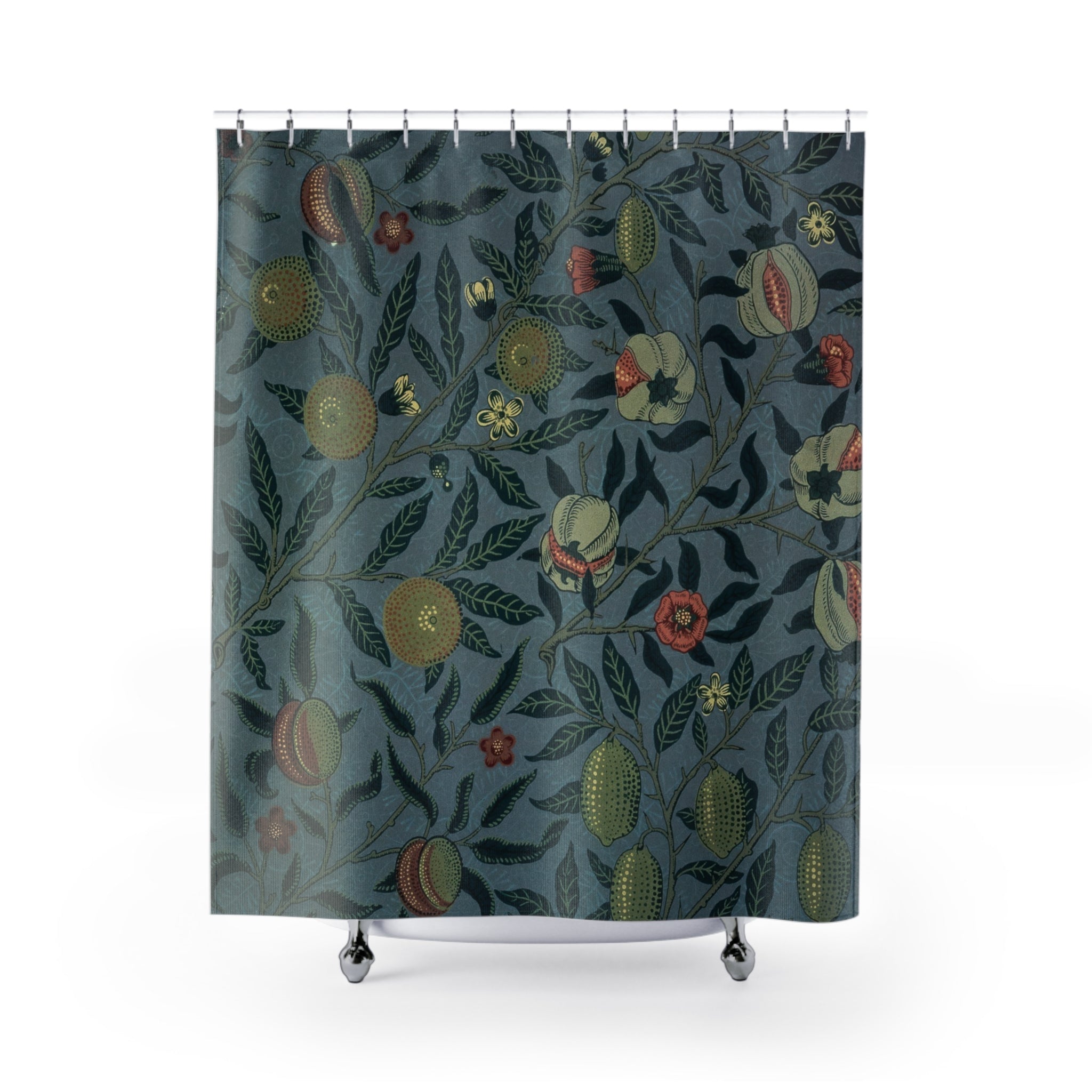 William Morris Fruit Shower Curtain – Indigo